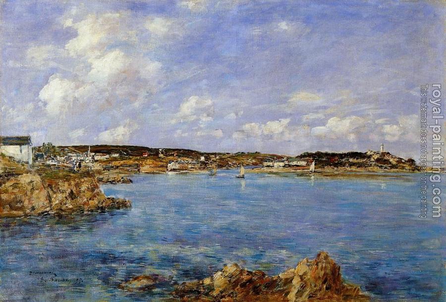 Eugene Boudin : Douarnenez, the Bay, View of Ile Tristan